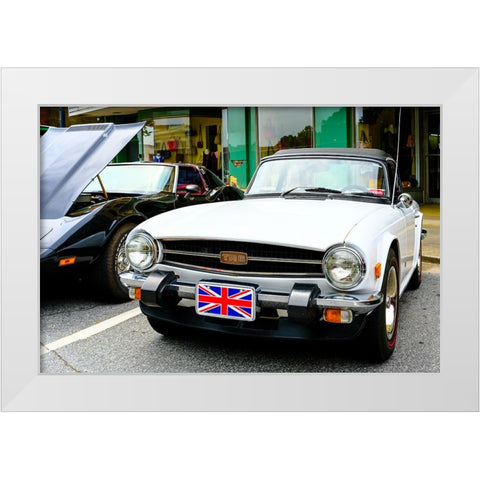 TR6 White Modern Wood Framed Art Print by Malone, Will