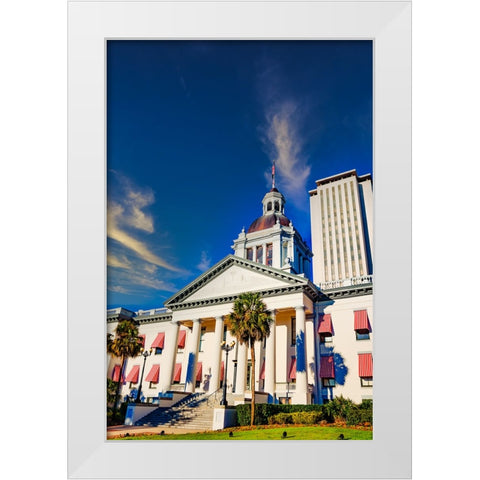 Capital 3 White Modern Wood Framed Art Print by Malone, Will