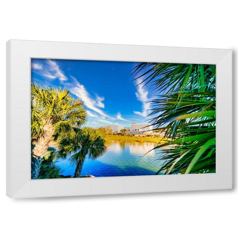 Cascades 2 White Modern Wood Framed Art Print by Malone, Will