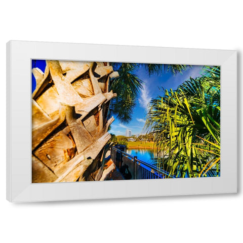 Cascades 3 White Modern Wood Framed Art Print by Malone, Will