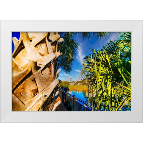 Cascades 3 White Modern Wood Framed Art Print by Malone, Will