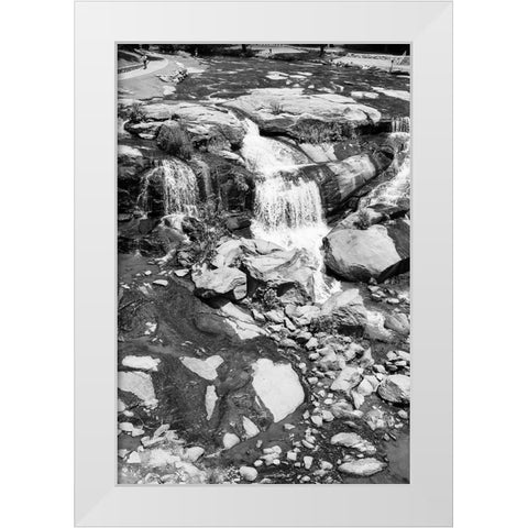 Falls Park 2 BW White Modern Wood Framed Art Print by Malone, Will