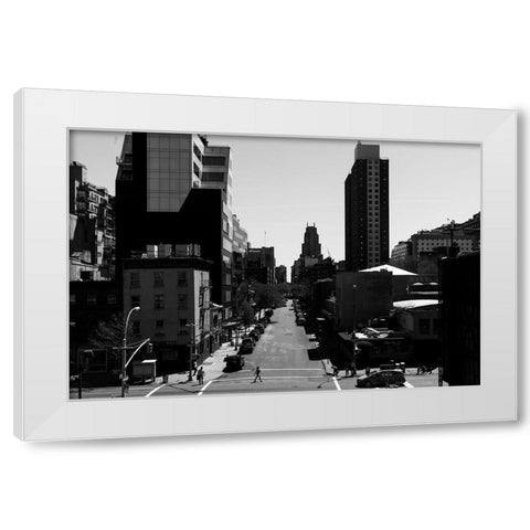 Crosswalk White Modern Wood Framed Art Print by Malone, Will