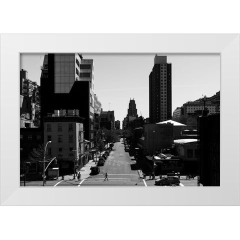 Crosswalk White Modern Wood Framed Art Print by Malone, Will
