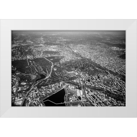 Just Look Down  White Modern Wood Framed Art Print by Malone, Will