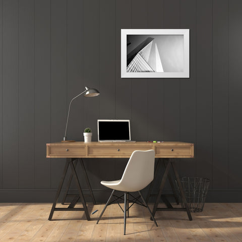 Just Look Up 3 White Modern Wood Framed Art Print by Malone, Will