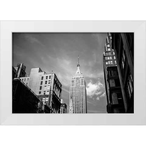 Just Look Up 6 White Modern Wood Framed Art Print by Malone, Will