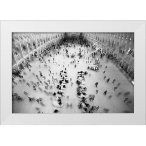Rush Hour White Modern Wood Framed Art Print by Malone, Will