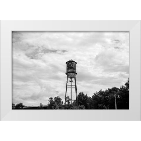 Vintage Watertower White Modern Wood Framed Art Print by Malone, Will