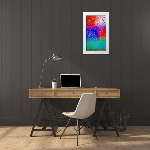 Neon White Modern Wood Framed Art Print by Malone, Will