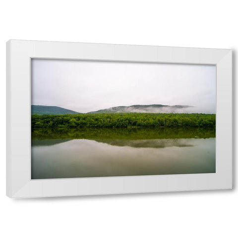 Across The River 2 White Modern Wood Framed Art Print by Malone, Will