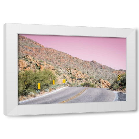 Desert Road Trip White Modern Wood Framed Art Print by Malone, Will