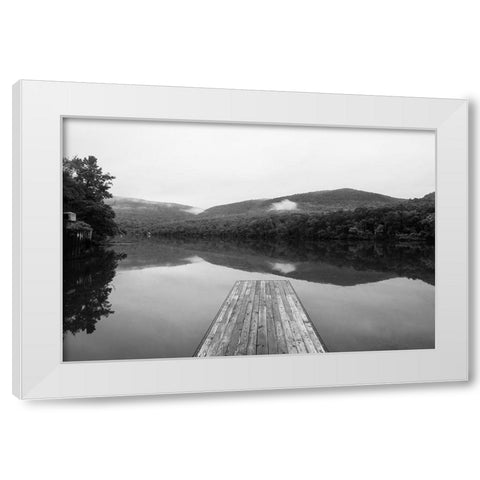 Markâ€™s Dock White Modern Wood Framed Art Print by Malone, Will
