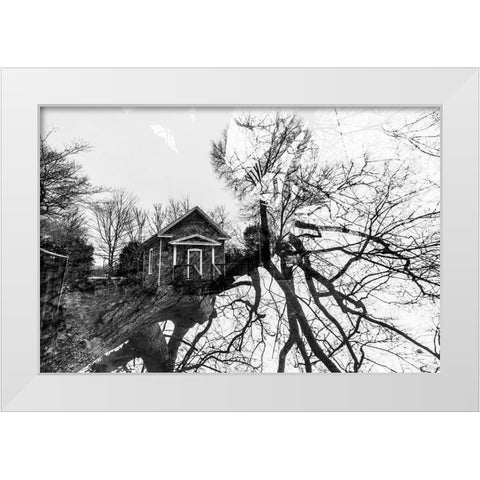 Dark House White Modern Wood Framed Art Print by Malone, Will