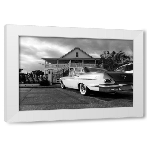 Bel Air White Modern Wood Framed Art Print by Malone, Will
