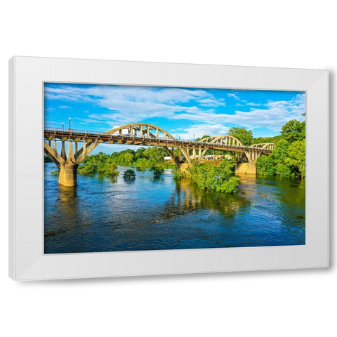 Blooming on the Coosa 4 White Modern Wood Framed Art Print by Malone, Will
