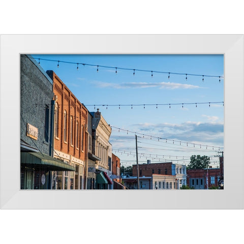 Downtown Wetumpka White Modern Wood Framed Art Print by Malone, Will