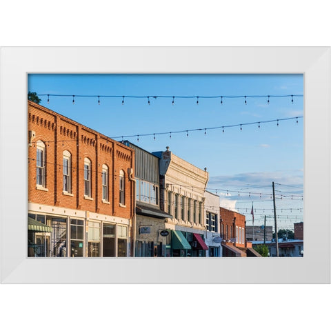 Downtown Wetumpka 2 White Modern Wood Framed Art Print by Malone, Will
