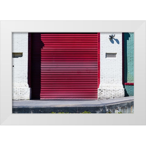 Red Garage 2 White Modern Wood Framed Art Print by Malone, Will