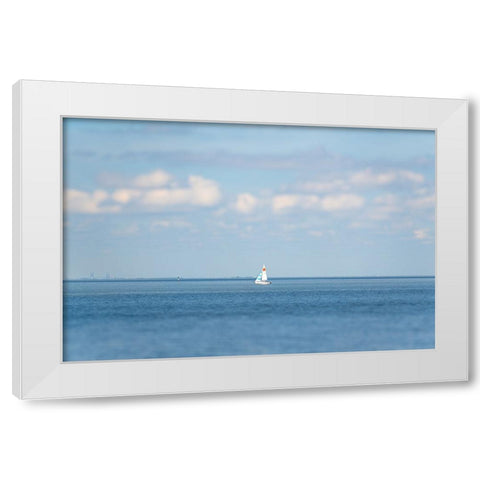 Sail Away 2 White Modern Wood Framed Art Print by Malone, Will