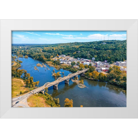 Wetumpka Fall White Modern Wood Framed Art Print by Malone, Will