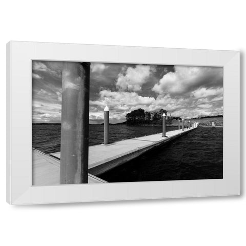 White Dock White Modern Wood Framed Art Print by Malone, Will