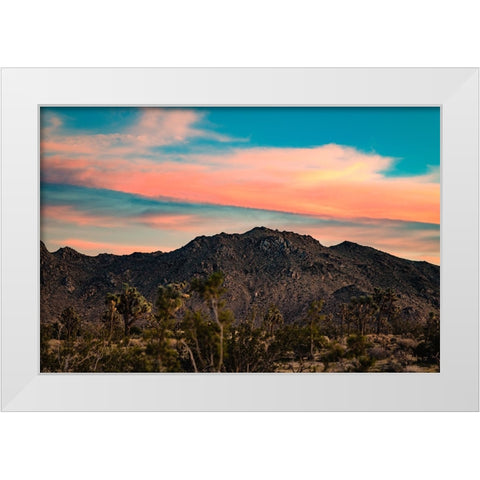 Cotton Candy Mountain White Modern Wood Framed Art Print by Malone, Will