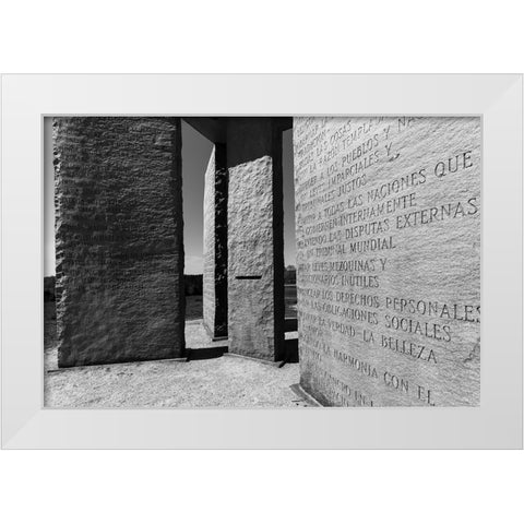 Guidestones 2 White Modern Wood Framed Art Print by Malone, Will