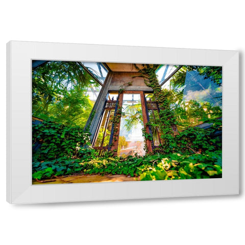 The Door White Modern Wood Framed Art Print by Malone, Will