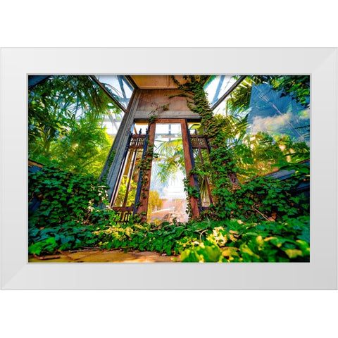 The Door White Modern Wood Framed Art Print by Malone, Will