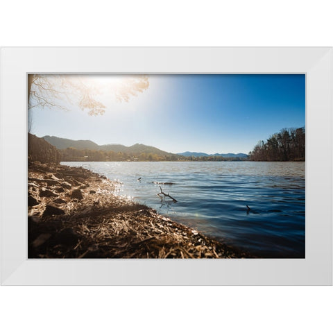 Lake Chatuge 3 White Modern Wood Framed Art Print by Malone, Will