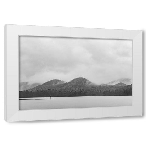 Lake Chatuge 4 White Modern Wood Framed Art Print by Malone, Will