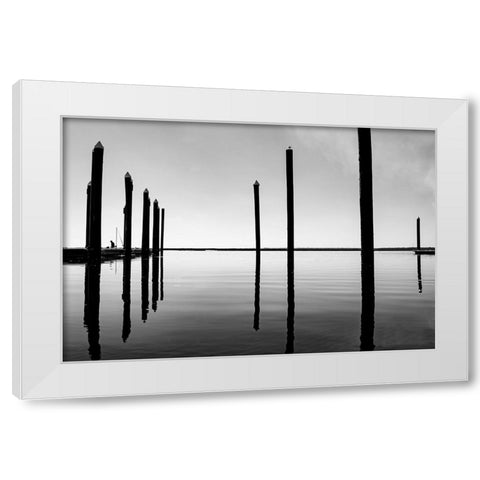 Calm Waters White Modern Wood Framed Art Print by Malone, Will