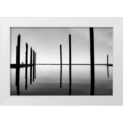 Calm Waters White Modern Wood Framed Art Print by Malone, Will