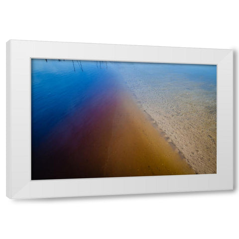 Rainbow Shores White Modern Wood Framed Art Print by Malone, Will