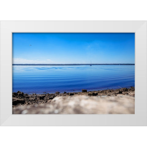Ripples White Modern Wood Framed Art Print by Malone, Will