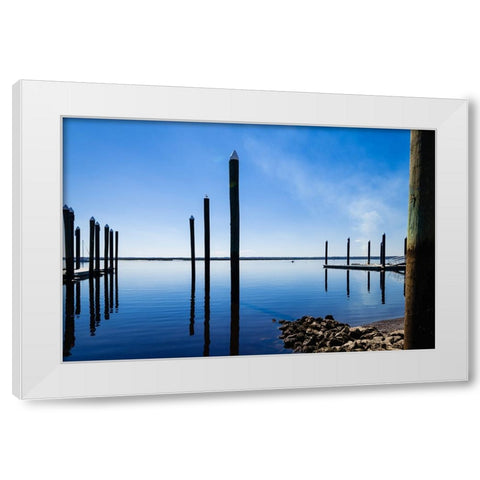 Ripples 2 White Modern Wood Framed Art Print by Malone, Will
