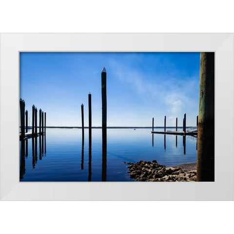 Ripples 2 White Modern Wood Framed Art Print by Malone, Will