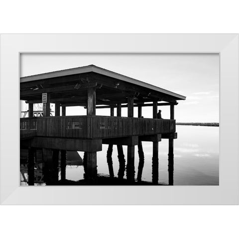 The Tourist 2 White Modern Wood Framed Art Print by Malone, Will