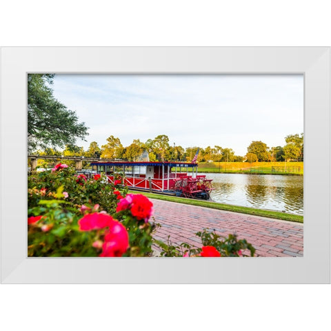 Cane River Queen White Modern Wood Framed Art Print by Malone, Will
