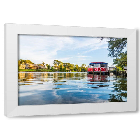 Cane River Queen 3 White Modern Wood Framed Art Print by Malone, Will