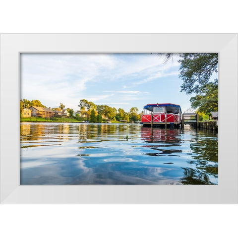 Cane River Queen 3 White Modern Wood Framed Art Print by Malone, Will