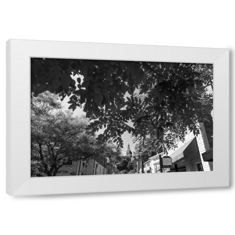 Maryland Capital White Modern Wood Framed Art Print by Malone, Will