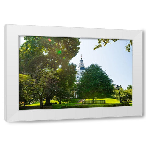 Maryland Capital 2 White Modern Wood Framed Art Print by Malone, Will