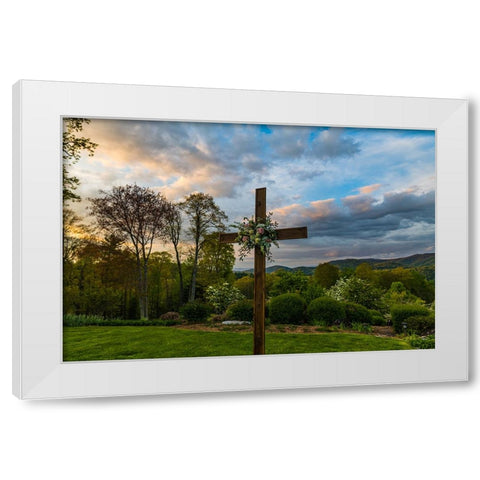 Cashiers Cross White Modern Wood Framed Art Print by Malone, Will