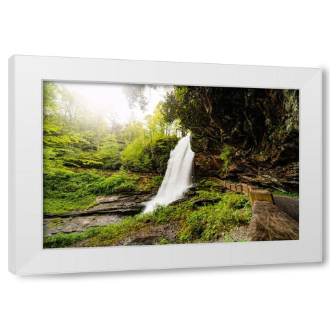 Dry Falls 3 White Modern Wood Framed Art Print by Malone, Will
