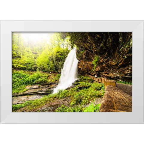 Dry Falls 4 White Modern Wood Framed Art Print by Malone, Will