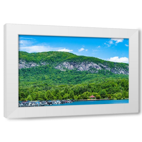 Backdrop White Modern Wood Framed Art Print by Malone, Will