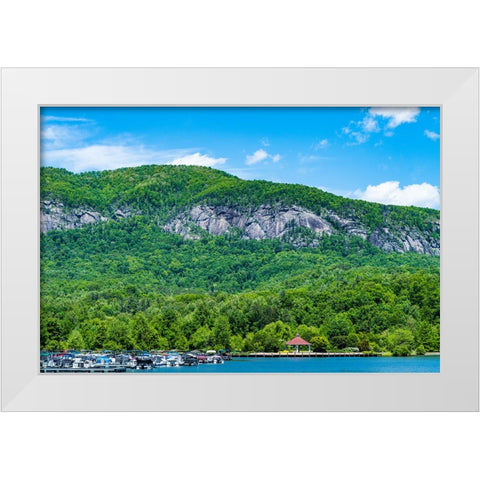 Backdrop White Modern Wood Framed Art Print by Malone, Will