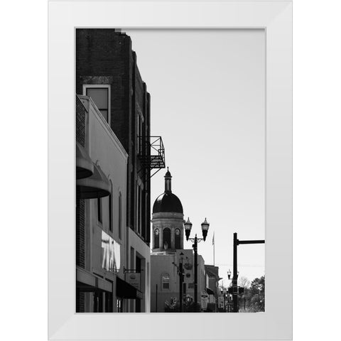BW Courthouse White Modern Wood Framed Art Print by Malone, Will